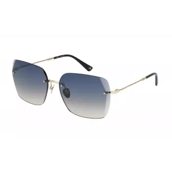 Nina Ricci sieviešu saulesbrilles SNR271V60300Y Butterfly Oversized Dark Brown Havana Gradient Brown 60mm