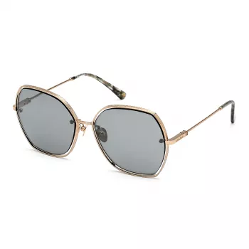 NINA RICCI Sieviešu saulesbrilles SNR304-598FEX Brūnas/Zelta Tauriņa kaķacs