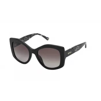 NINA RICCI Sieviešu saulesbrilles SNR317-530700 - Acetāta rāmis, gradienta brūnas lēcas, 53 mm