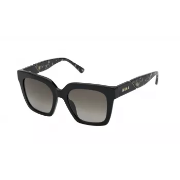 NINA RICCI Sieviešu saulesbrilles SNR318-52700Y - Melns rāmis, pelēks gradients stikls - 52/20/135 mm