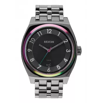NIXON Men's Watch A325-1698-00 40mm Stainless Steel Case Leather Strap Japanese Quartz