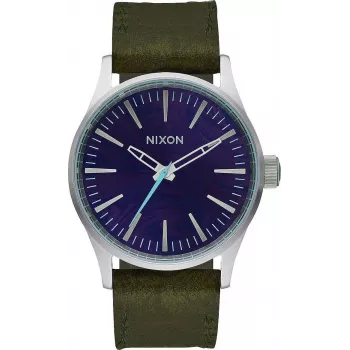 NIXON Sentry 38 Sieviešu Pulkstenis A377-2302-00 Rožu Zelta Nerūsējošais Tērauds Indigo Āda
