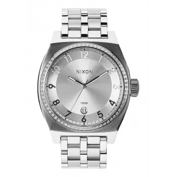 NIXON Sieviešu pulkstenis A325-1874-00 40mm rozā zelts Nerūsējošais tērauds Brūna āda