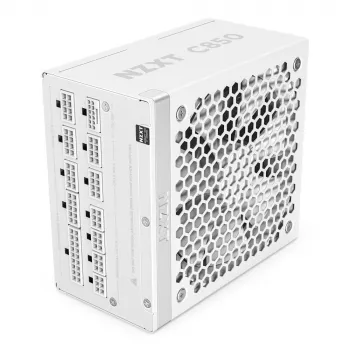 NZXT C850 Gold ATX 3.1 pilnībā modulārais barošanas bloks - 850W, 80 PLUS Gold, balts