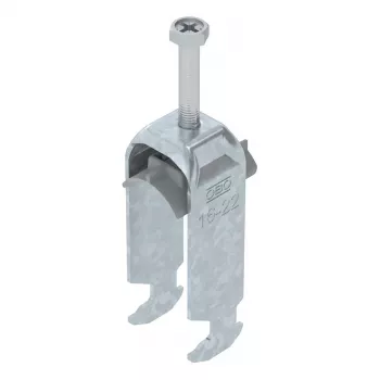 OBO Bettermann BS-H2-K-22 FT Divdaļīga U-veida Skava, 16–22 mm, karsti cinkots tērauds (sērija 2056)