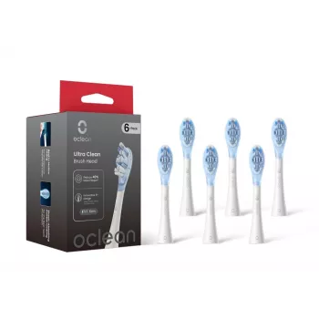 Oclean Ultra Clean UC03 rezerves birstīšu komplekts (6 gab.) – balts
