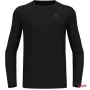 Odlo BL Top Crew Neck Long Sleeve Merino 200 Vīriešu pamatslāņa T-krekls, melns, L izmērs