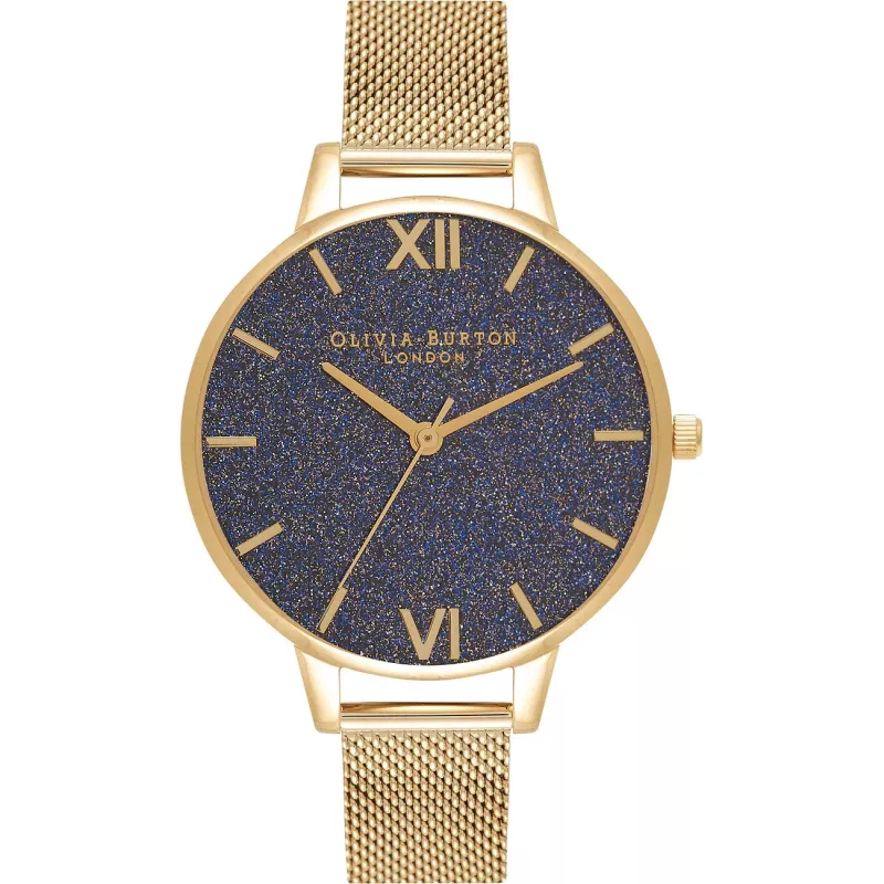 OLIVIA BURTON Wishing Star Sieviešu Pulkstenis OB16GD75 - 34 mm Rožu Zelta Nerūsējošā Tērauda Siets