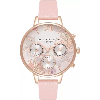 Olivia Burton Sieviešu pulkstenis Celestial OB16CGS07 – 34mm rožu zelts un pelēka āda