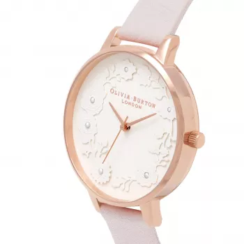 Olivia Burton Sieviešu Pulkstenis OB16AR01 30mm Roze Zelta Nerūsējošā Tērauda Tīkliņsprādze