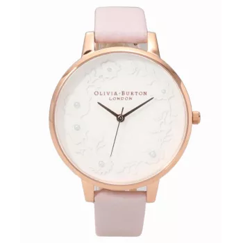 Olivia Burton Sieviešu Pulkstenis OB16AR01 30mm Roze Zelta Nerūsējošā Tērauda Tīkliņsprādze