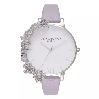 OLIVIA BURTON Sieviešu Pulkstenis OB16CB05 38mm Roze Zelts Nerūsējošā Tērauda Korpusā Ar Bēšas Ādas Siksniņu