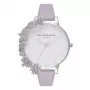 OLIVIA BURTON Sieviešu Pulkstenis OB16CB05 38mm Roze Zelts Nerūsējošā Tērauda Korpusā Ar Bēšas Ādas Siksniņu