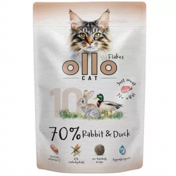 Ollo kaķu barības maisiņš Nr. 10 ar trušu un pīļu gaļu 85 g