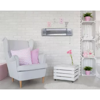 OLYMPIA BR 60 Infrasarkanais sildītājs mazulim – 600W, sienas stiprinājums, IPX4