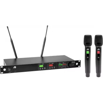 OMNITRONIC UHF-602 divkanālu UHF bezvadu mikrofonu sistēma 520-554 MHz 13063603