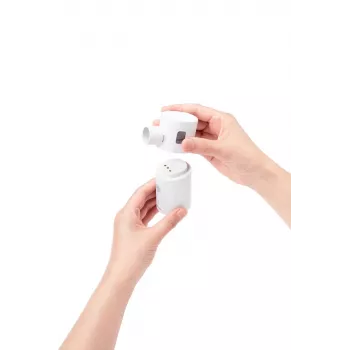 OMRON MicroAIR GO U300 pārnēsājamais smidzinātājs - kompakts vibrējošā sieta nebulizators pieaugušajiem un bērniem, kluss <20 dB, komplektā maskas un baterijas