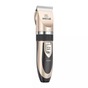 Oneisall P2 Pet Trimmer / Clippers + Scissors + Comb Set (Gold)