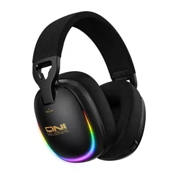 ONIKUMA GT805 vadu spēļu austiņas ar RGB LED, 50mm draiveriem, lokano mikrofonu (melnas)