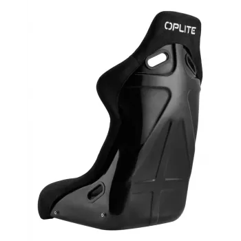 OPLITE 103862 Sim Racing GT Sēdeklis ar Oglekļa Tērauda Rāmi - Melns ar Sarkanām Šuvēm