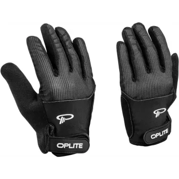 Oplite OP-GLOVE M Sim Racing Cimdi - Melni - Sintētiskā Āda - Poliesters - Silikons - Spandekss - 100 mm - 224 mm - 150 g