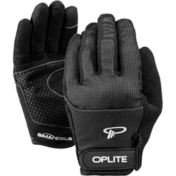 Oplite OP-GLOVE M Sim Racing Cimdi - Melni - Sintētiskā Āda - Poliesters - Silikons - Spandekss - 100 mm - 224 mm - 150 g