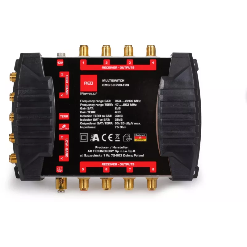 Opticum OMS 5/8 PRO-TRQ multiswitch 5 ieejas 8 izejas (Platinium Line)