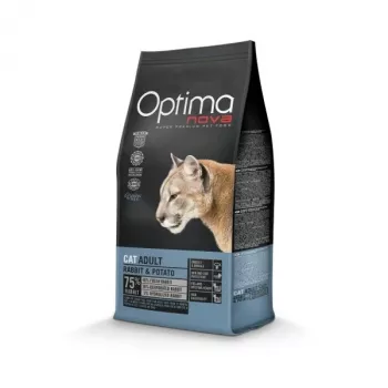 OPTIMANOVA Cat Adult Rabbit and Potatoes - Sausā barība kaķiem - 2kg