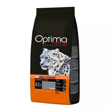 OPTIMANOVA Cat Adult Sterilised Salmon and Rice - Sausā barība kaķiem - 2kg