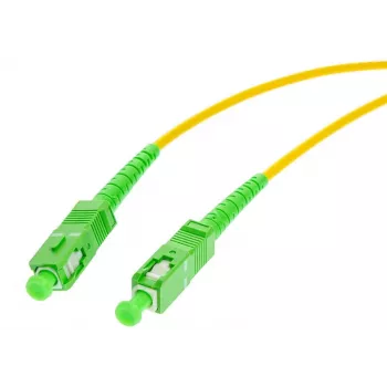 OPTIX Single-Mode 9/125 Simplex optiskās šķiedras savienotājvads, 3m, SC/APC uz SC/APC, 3.0mm LSZH dzeltens