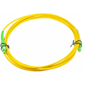 OPTIX Single-Mode 9/125 Simplex optiskās šķiedras savienotājvads, 3m, SC/APC uz SC/APC, 3.0mm LSZH dzeltens