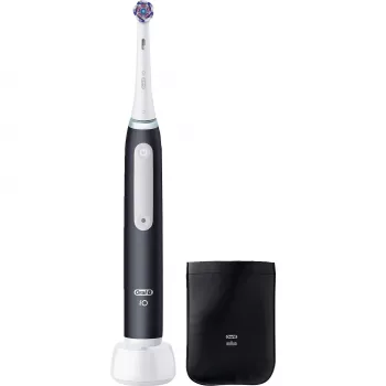 Oral-B iO White Clean elektriskā zobu birste, melna/balta ar ceļojuma maciņu