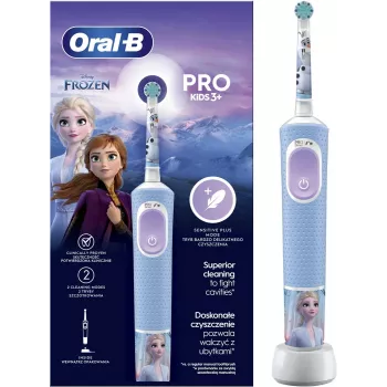 Oral-B Vitality PRO Kids Frozen elektriskā zobu birste bērniem, uzlādējama, 2 režīmi, 1 birstes galviņa, zila