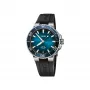 ORIS vīriešu niršanas pulkstenis 41350742274FC 41.50mm automātisks ar zilu ciparnīcu un zilu gumijas siksniņu