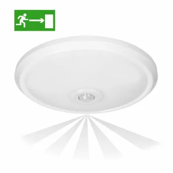 ORNO AD-PL-391WLPMR4 Adviti 12W LED avārijas griestu lampa ar 360° PIR kustības sensoru, 1000lm, 4000K, IP20, 3h rezerve