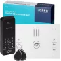 ORNO OR-DOM-BA-933/W Audio Intercom komplekts, 1-ģimenes, 2-vadu, balts iekštelpu klausule, sudraba āra bloks
