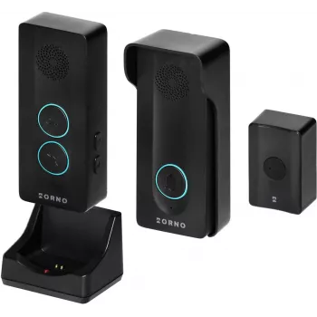 ORNO OR-DOM-YR-934/B Bezvadu domofonu sistēma ar DECT tehnoloģiju, 1 klausule, 1 āra bloks, IP44, Balta