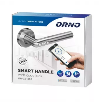 ORNO OR-ZS-850 Electronic Door Handle Lock with Code, IP44, Black