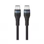 ORSEN S53 USB-C to USB-C kabelis 3A 1m Melns