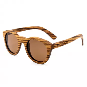 ORYGIN WOOD-B Unisex Saulesbrilles ar Koka Rāmi, UV400 Aizsardzība, Brūnas Nokrāsas Lēcas, 45/25/145 mm