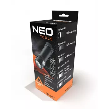 OSRAM P9 LED USB uzlādējams lukturis 3300 lm Melns