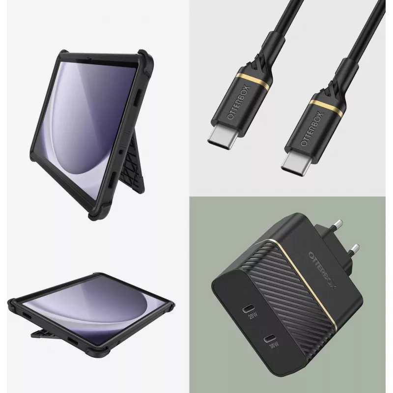 OtterBox Defender Series Maciņš Samsung Galaxy Tab A9+ - Melns