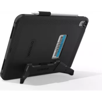 OtterBox Defender Series Kickstand Case for iPad 10th Gen - Ultra-Robusts aizsargmaciņš ar integrētu ekrāna aizsargu un statīvu - Melns (77-93756)