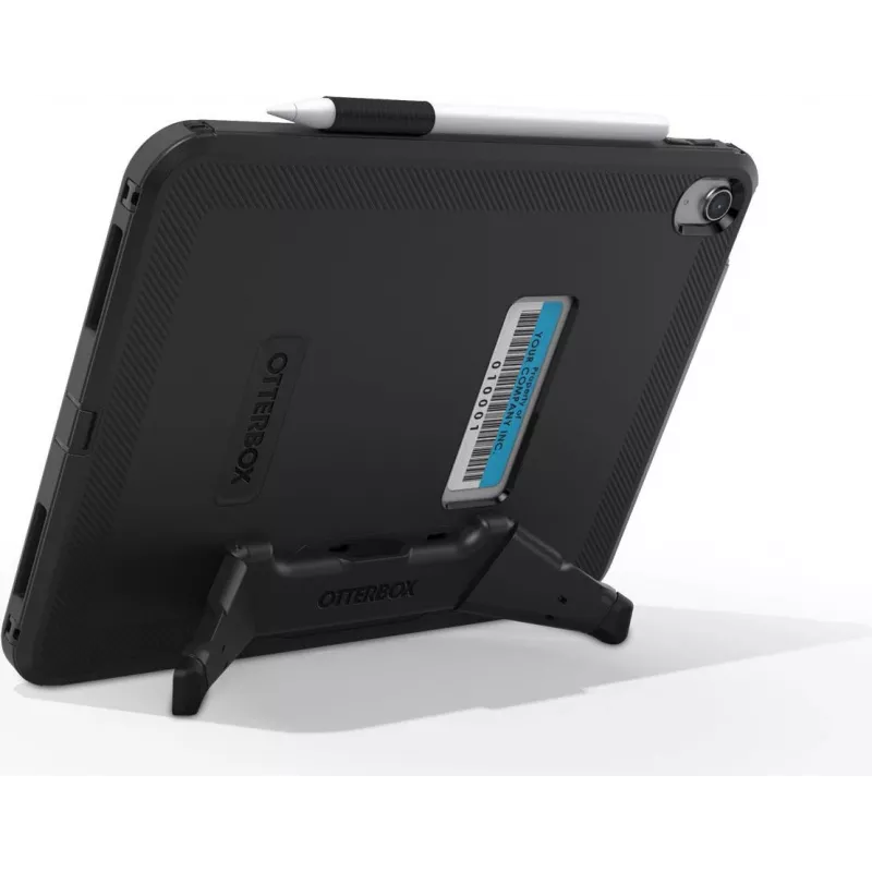 OtterBox Defender Series Kickstand Case for iPad 10th Gen - Ultra-Robusts aizsargmaciņš ar integrētu ekrāna aizsargu un statīvu - Melns (77-93756)