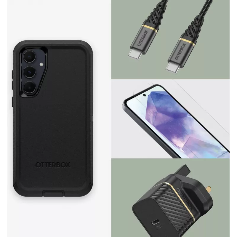 OtterBox Defender Series aizmugurējais vāks Samsung Galaxy S20 FE - melns 77-95431