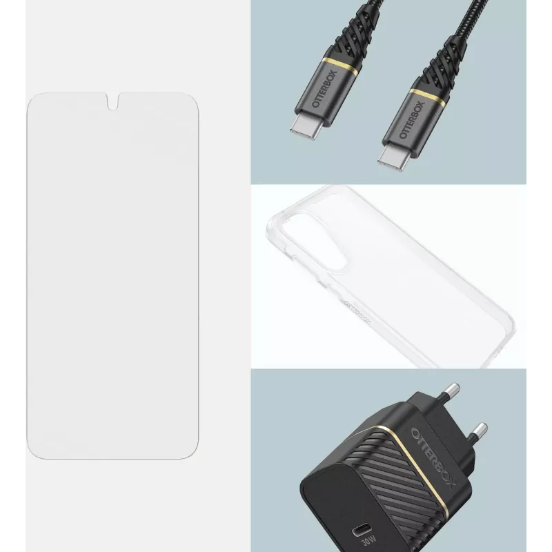 OtterBox Glass Series ekrāna aizsargs Samsung Galaxy A55 5G - caurspīdīgs - triecienizturīgs - skrāpējumizturīgs - nesalūstošs - 1 iepakojums (77-95481)