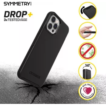 OtterBox Symmetry Series aizmugures vāks Apple iPhone 12 / 12 Pro - melns 77-66197