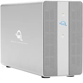 OWC Mercury Elite Pro Dual 2-Bay RAID Enclosure ar 3 portu USB Hub, USB 3.2 Gen 2 Type-C (Sudraba)