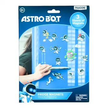 Paladone AstroBot ledusskapja magnēti - 34 gab. magnētiskais komplekts, 3 loksnes, kosmosa robota dizains