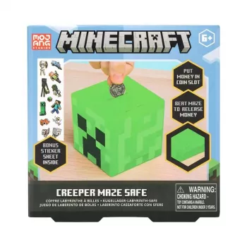 Paladone Minecraft Creeper Maze Safe V2 – Elektroniskā puzles naudas kaste ar Creeper skaņas efektiem